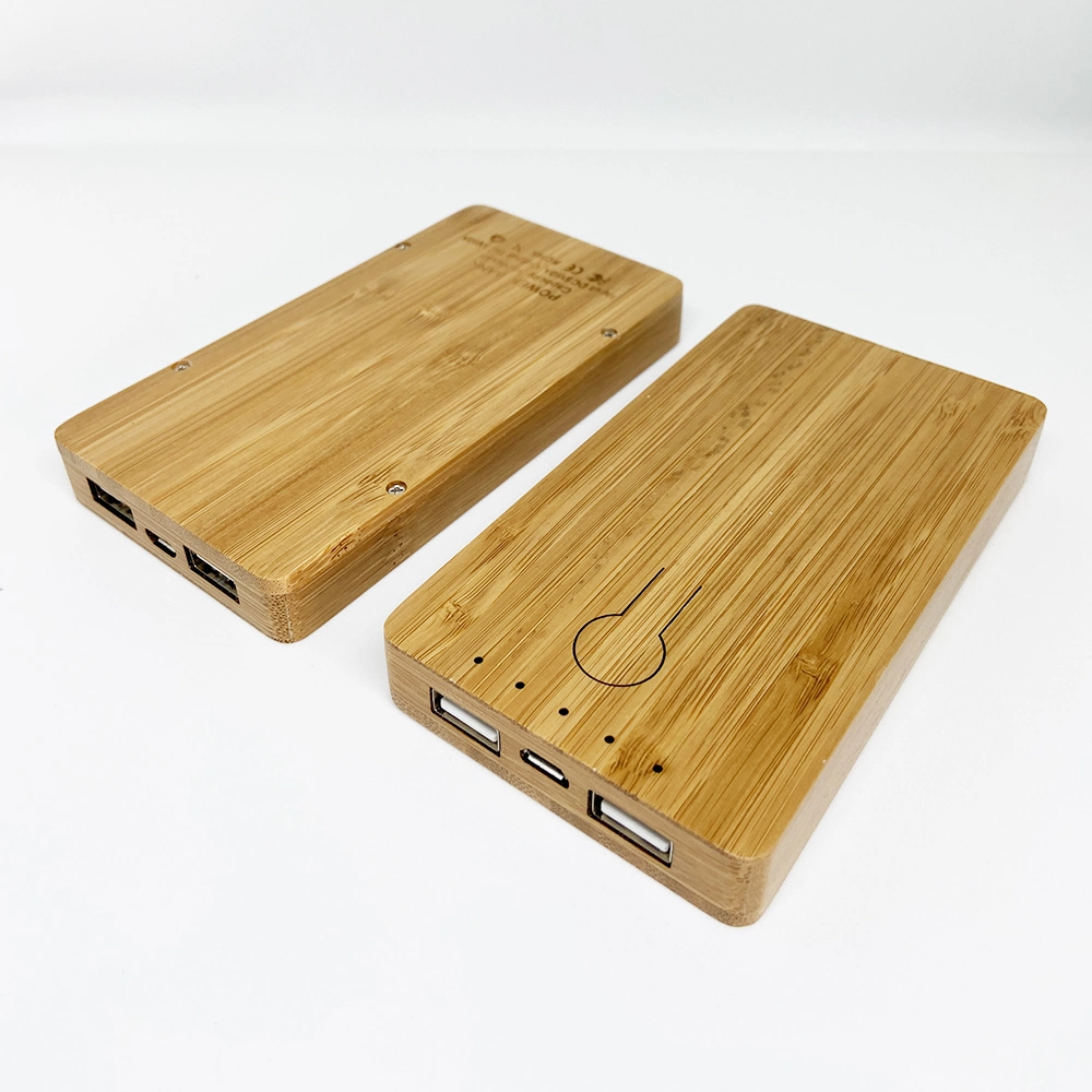 Portable Eco-Friendly Bamboo Battery Charger Lithium Battery 5000mAh Power Bank