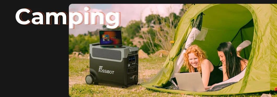 Fossibot 1.8h Fast Charging 110V/220V AC Output 3600W Adjustable BMS UPS Protection Portable Power Station Solar Generator