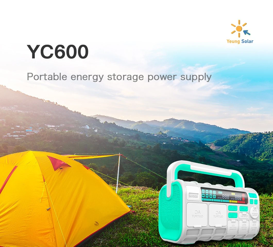 Fast Car Solar Charging with Multi Type-C USB Portable Power Station Bank 600W 25585mAh (BYD LiFePO4 lithium battery) with CE, TUV