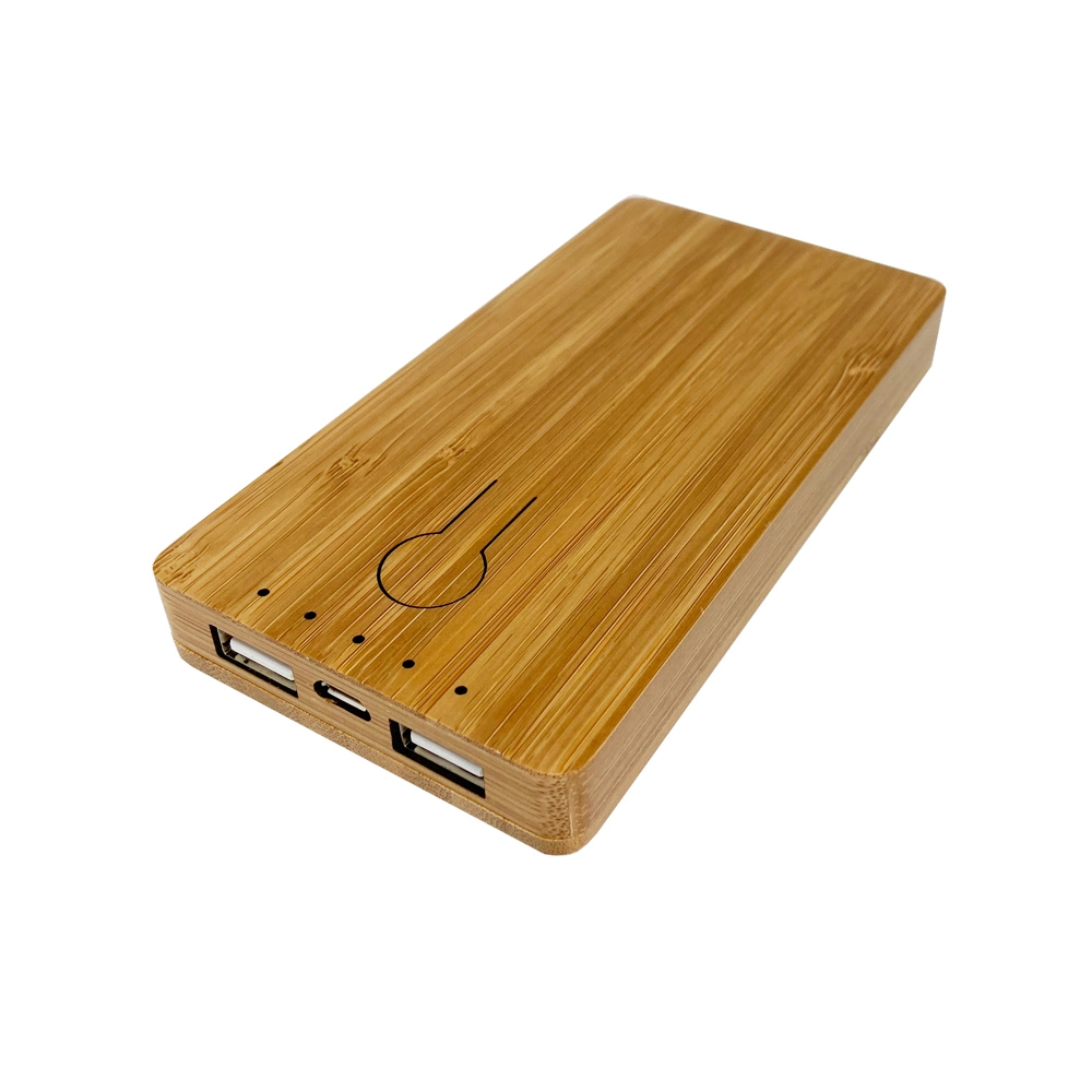 Eco Friendly Wood Bamboo Universal Mobile Phone Charger Powerbank 5000mAh Support Print Logo