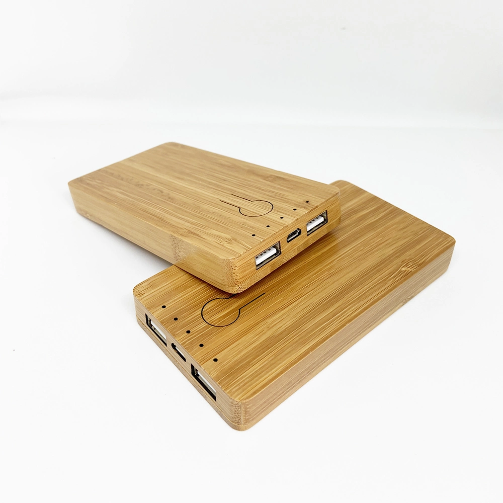 2022 Best Gifts Wholesale Top Quality 5000mAh Power Bank Wood Bamboo Eco-Friendly Powerbank for Cell Phone