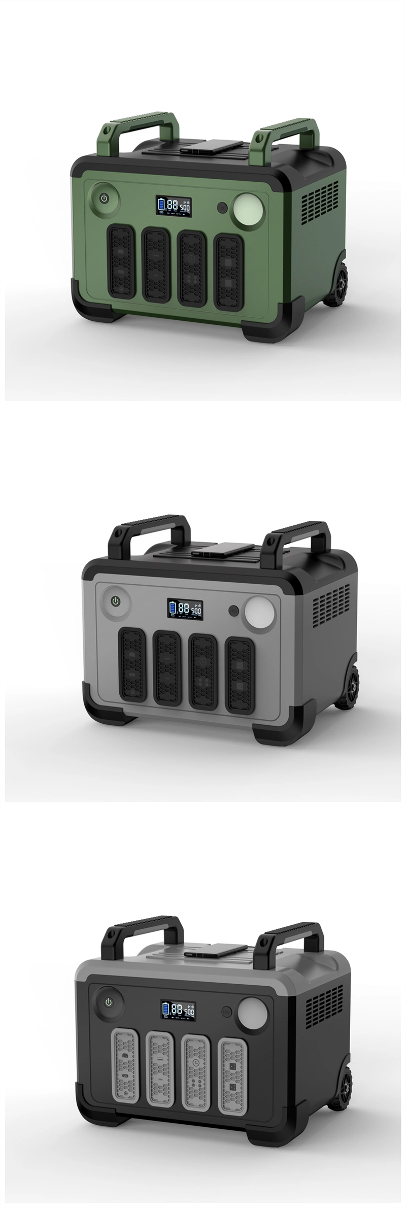 2000W 3000W Multifunctional Portable Solar Generator AC DC Lithium LFP Battery Fast Charge Power Supply Mobile Power Bank