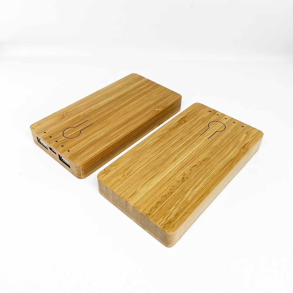 Eco Friendly Wood Bamboo Universal Mobile Phone Charger Powerbank 5000mAh Support Print Logo